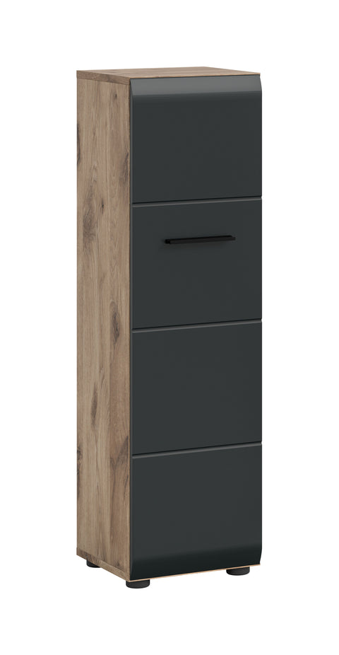Rootz Storage Unit - Cabinet - Organizer - Versatile Shelves - MDF Front - 30x106x30cm - Black and Brown