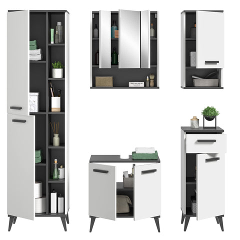 Rootz Bathroom Furniture Set - Vanity Set - Dresser Set - Wood Material - Space Saving Design - FSC Certified - 156cm x 78cm x 35cm