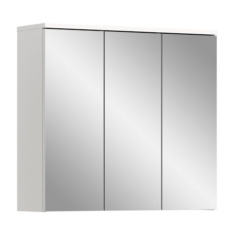 Rootz White Bathroom Mirror Cabinet - Storage Unit - Vanity Set - Timeless Design - 65cm x 60cm x 20cm
