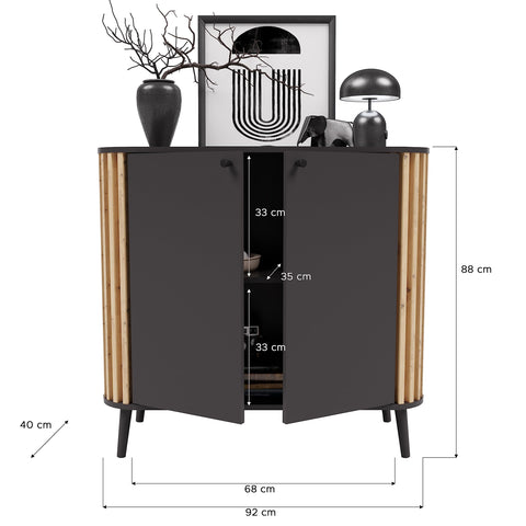 Rootz Chest of Drawers Pure - Wood Dresser - Gray - Sustainable - 92cm x 87.5cm x 40cm
