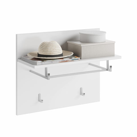 Rootz LINUS Hallway Furniture Set - White High Gloss - Entryway Storage - Puristic Design - 115cm x 190cm x 37cm