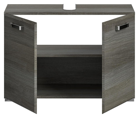 Rootz Silver Washbasin Cabinet - Smoked Silver Nb. - Bathroom Furniture - Wood Material - 80cm x 55cm x 37cm. Sustainable FSC Certified Design