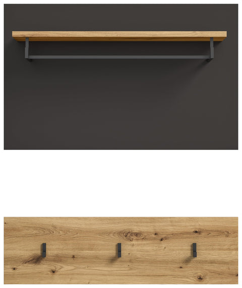 Rootz Wall Panel Wardrobe - Closet Organiser - Garment Storage - Modern Design - 80cm x 73cm x 27cm