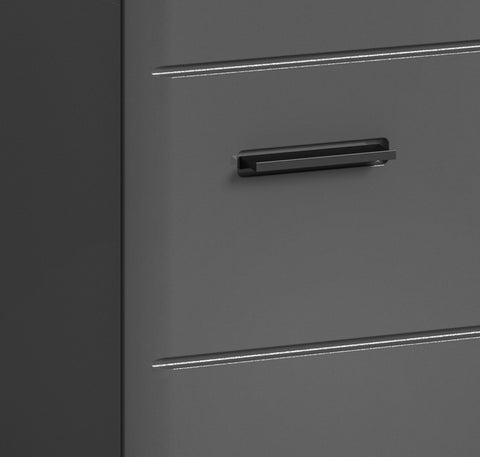 Rootz 5-Piece Bathroom Combination Set - Vanity Set - Storage Cabinet - High-Gloss MDF - Modern Design - 150cm x 190cm x 34cm