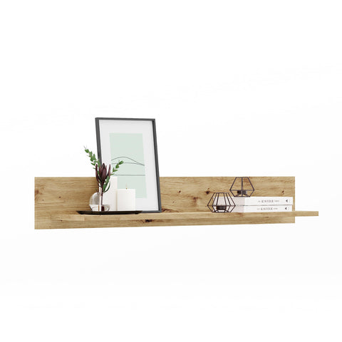 Rootz Fly Wall Shelf Set - Artisan Oak Wall Shelf - Brown Wood Shelf - Large Storage Shelf - FSC Certified - 70cm x 25cm x 40cm