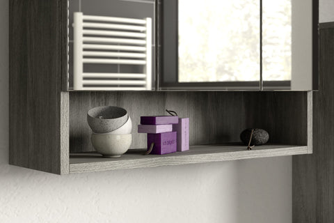 Rootz Bathroom Furniture Set - Wood Material - Smoke Silver - Timeless Design - 170cm x 170cm