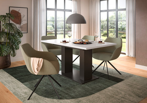Rootz Extendable Dining Table - Expandable - Dining Room Table - Durable & Easy Clean - 150-190cm x 76cm x 80cm