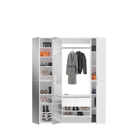 Rootz Systematic Wardrobe - Shoe Rack - Garment Organizer - Sustainable Production - 152cm x 193cm