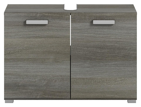 Rootz Silver Washbasin Cabinet - Smoked Silver Nb. - Bathroom Furniture - Wood Material - 80cm x 55cm x 37cm. Sustainable FSC Certified Design