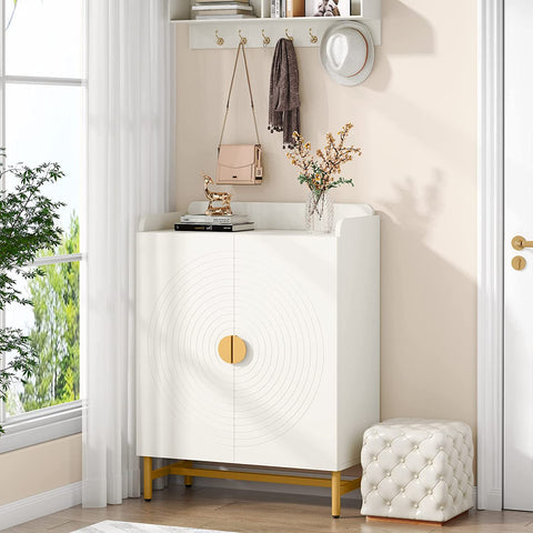 Rootz 6-Tier Shoe Cabinet - Shoe Rack - Storage Unit - Space-Saving Design - 37cm D x 80cm W x 105cm H