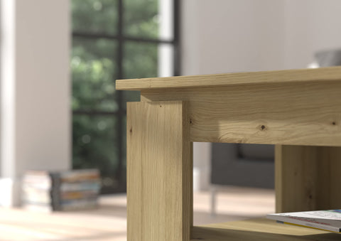 Rootz Titan Coffee Table - Wooden Material - Artisan Oak Replica - Sustainable Production - 100cm x 45cm x 60cm