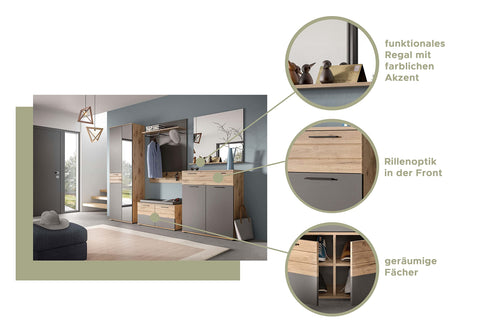 Rootz Mason Shoe Cabinet - Wooden Chest of Drawers - Shoe Storage Organizer - 90cm x 104cm x 37cm