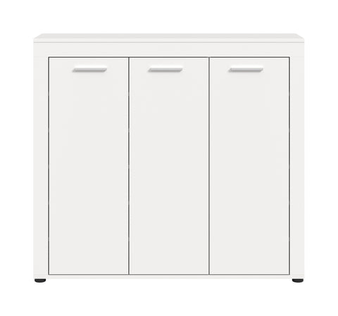 Rootz Shoe Cabinet - Footwear Storage - Entryway Organizer - 12 Compartments - White Chipboard - 120x108x37cm