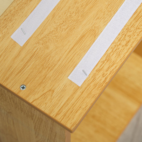 Rootz 4-Stage Pet Stairs - Dog & Cat Steps - Short Plush Ramp - Joint Protection - 40cm x 59cm x 54.2cm