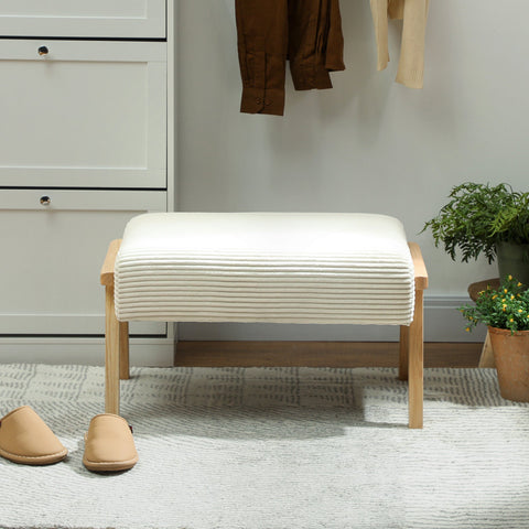 Rootz Sitting Stool - Footrest - Upholstered Stool - Comfortable Seating - 70cm x 46cm x 40cm