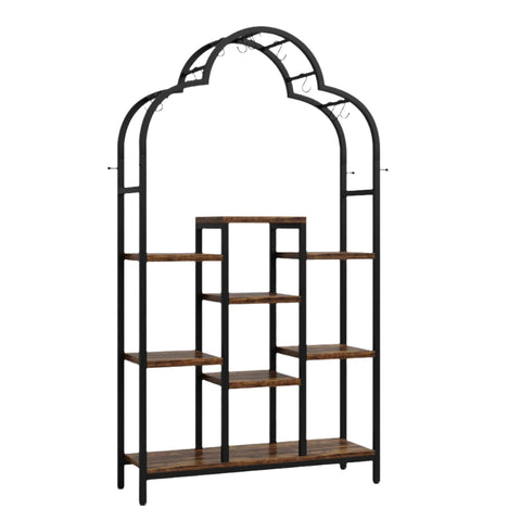 Rootz 6 Tier Large Plant Stand - Indoor Plant Shelf - Multi-Tier Plant Rack - Space-Saving - 99.8cm L x 30cm W x 190cm H