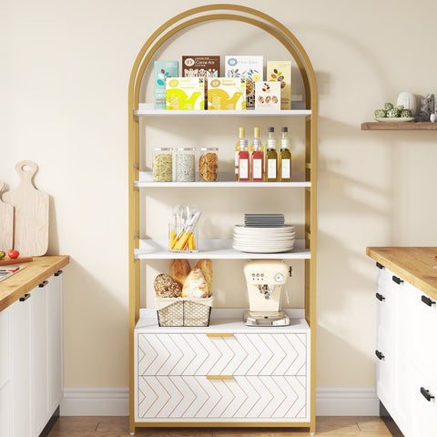 Rootz Bookshelf Storage Unit - Display Rack - Plant Stand - Anti-Scratch & Water-Resistant - 190cm H x 75cm W x 35cm D