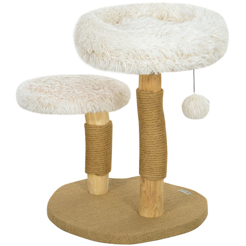 Rootz 24" Cat Tree - Cat Tower - Scratching Post - Soft Washable Bed - 50cm x 47cm x 61.5cm For Cats Up to 5kg