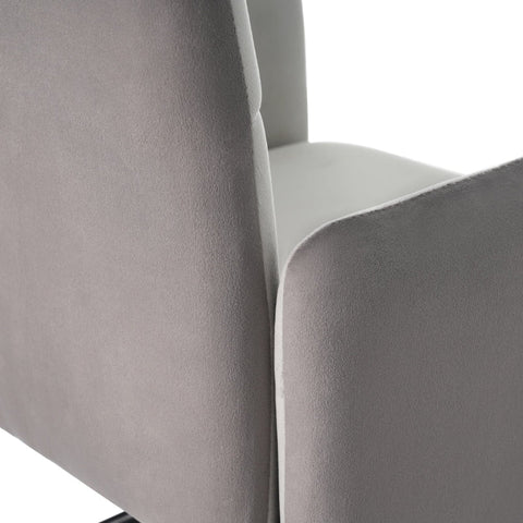 Rootz Velvet Dining Chair - Luxurious Seat - Ergonomic Armchair - Easy Assembly - 57L x 49W x 87H cm - Max Load 120kg