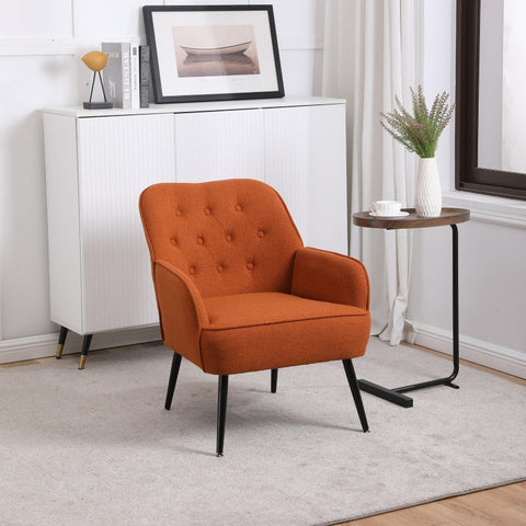 Rootz Upholstered Single Sofa Chair - Accent Chair - Lounge Seating - Comfort & Style - 64L x 73W x 78H cm