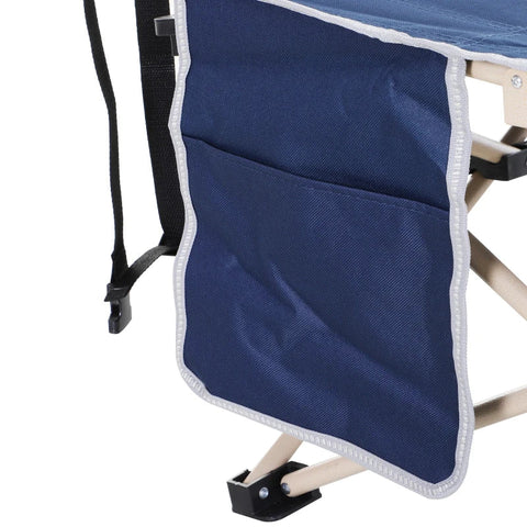 Rootz Camping Bed - Foldable - Weather Resistant - Includes Carrying bag - Blue - 190 cm x 68 cm x 52 cm