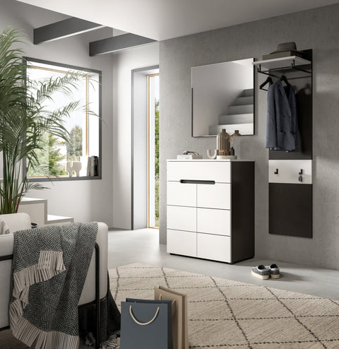 Rootz 3 Piece Wardrobe Set - Coat Rack - Entryway Organizer - Spacious Storage - 140cm x 190cm x 37cm