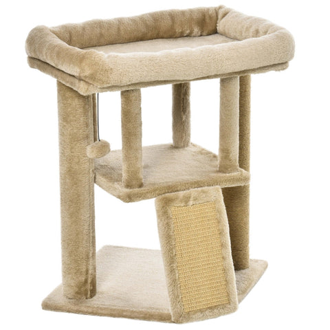 Rootz Cat Scratching Post - Cat Play Station - Cat Rest Station - Ultimate Play - Claw Sharpening - High-Quality Construction - 40W x 40D x 57H cm