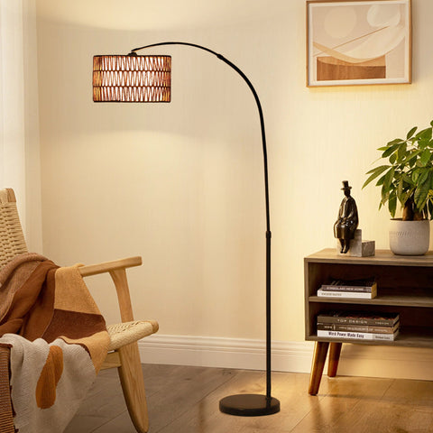 Rootz Floor Lamp - Lighting Fixture - Adjustable Lamp - Height Adjustable, Foot Switch - 93cm x 34cm x 144-175cm