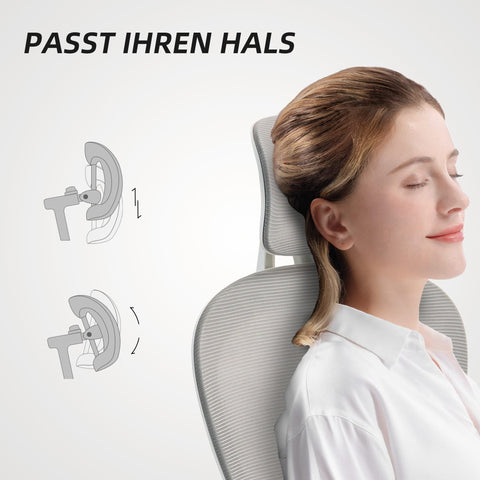 Rootz Ergonomic Office Chair - Mesh Swivel Chair - Height-Adjustable Desk Chair - Complete Body Support - 64cm x 62cm x 107-115cm, Grey+White