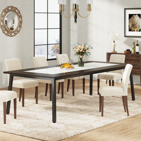 Rootz Spacious Dining Table - Modern Dining Table - Elegant Dining Table - Comfortably Seats 8-10 - 200 cm W x 100 cm D x 75 cm H