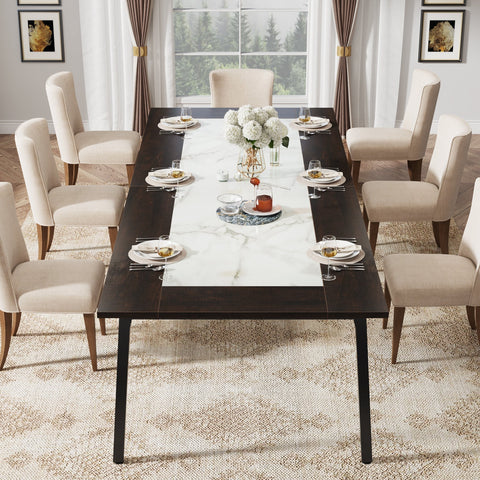 Rootz Spacious Dining Table - Modern Dining Table - Elegant Dining Table - Comfortably Seats 8-10 - 200 cm W x 100 cm D x 75 cm H