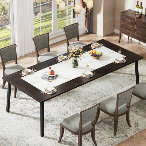 Rootz Spacious Dining Table - Modern Dining Table - Elegant Dining Table - Comfortably Seats 8-10 - 200 cm W x 100 cm D x 75 cm H