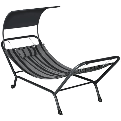Rootz Sunbathing Lounger - Hammock Bed - Outdoor Recliner - UV Protection, Easy Mobility - 240L x 92B x 148H cm