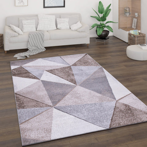 Modern Short-Pile Rug – Geometric Pattern – Soft, Durable & Easy-Care – Stylish Look