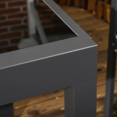 Rootz Garden Table - Outdoor Folding Table - Expandable Folding Table - Tempered Glass Tabletop - Weather Resistant - Black - 160cm × 80cm × 75cm