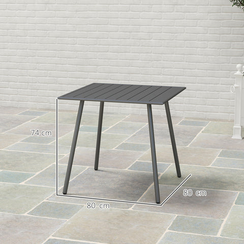 Rootz Garden Table - Outdoor Dining Table - Patio Table - Rust Resistant - Easy to Clean - 80cm x 80cm x 74cm