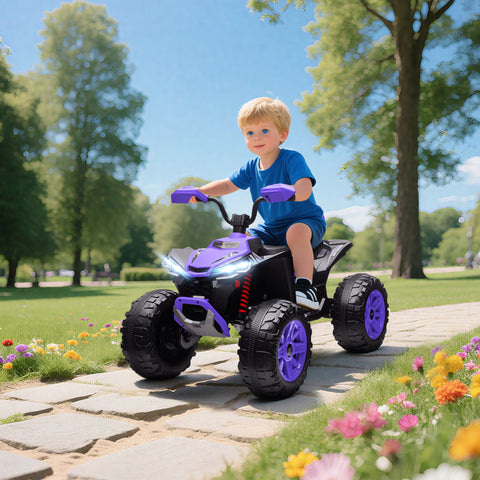 Rootz Electric Quad for Kids - Children's ATV - Battery-Powered Ride-On - Safe with Headlights - 109cm x 68.5cm x 76cm