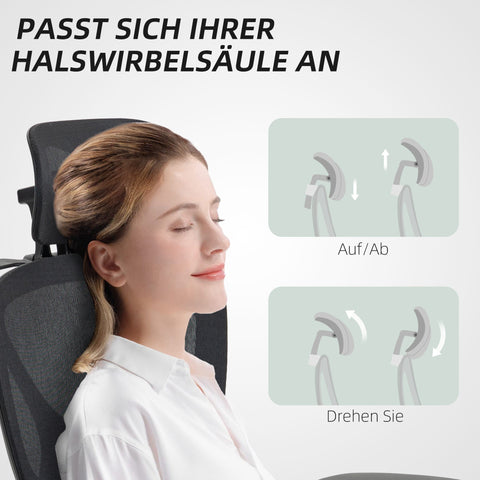 Rootz Ergonomic Office Chair - Desk Chair - Adjustable Chair - Ultimate Comfort - 71x70x120-130cm