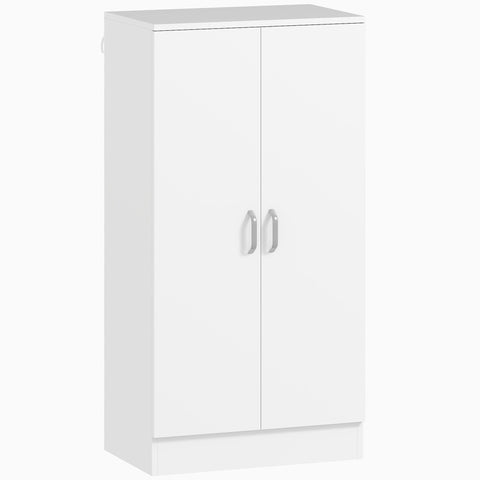 Rootz Shoe Cabinet - Footwear Organizer - Shoe Storage Unit - Soft-Close Hinges - 55 x 35 x 108 cm - Stores 14 Pairs - White