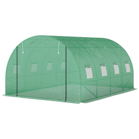 Rootz Walk-In Greenhouse - Poly Tunnel - Plant Tent - Extend Growing Season - 398cm x 298cm x 198cm