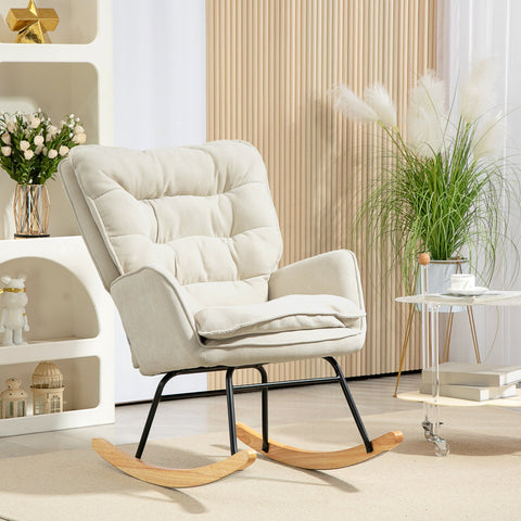 Rootz Rocking Chair - Swing Chair - Rocker - Enhanced Comfort - 71cm x 98.5cm x 97cm
