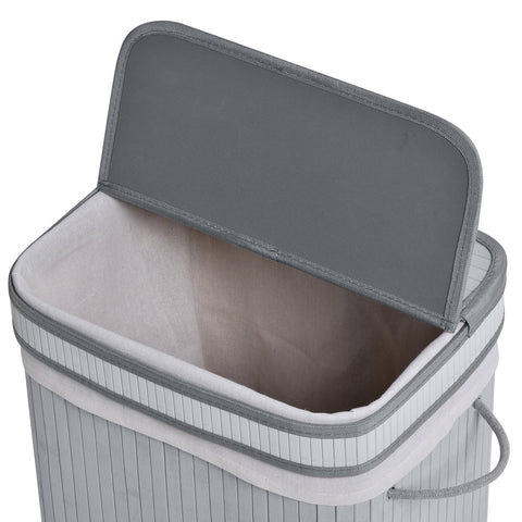 Rootz Laundry Basket - Washing Collector - Laundry Box - Water-Repellent - 70L, 40 x 30 x 60 cm, Grey