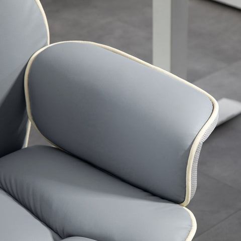 Rootz Ergonomic Office Chair - Computer Chair - Desk Chair - Faux Leather - Adjustable Height - 76cm x 80cm x 118-124cm