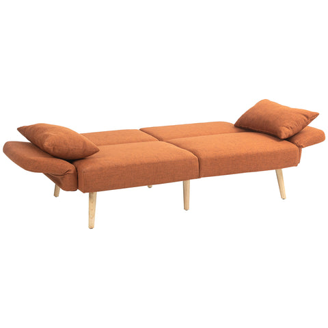 Rootz 3-Seater Click-Klack Sofa Bed - Foldable Couch - Adjustable Backrest - Maximum Comfort - 218l x 103b x 40h cm
