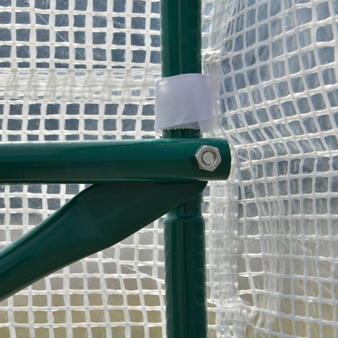 Rootz Garden Tunnel Greenhouse - Plant Shelter - Protective Cover - High Density Steel PE Fabric - 595cm x 300cm x 200cm