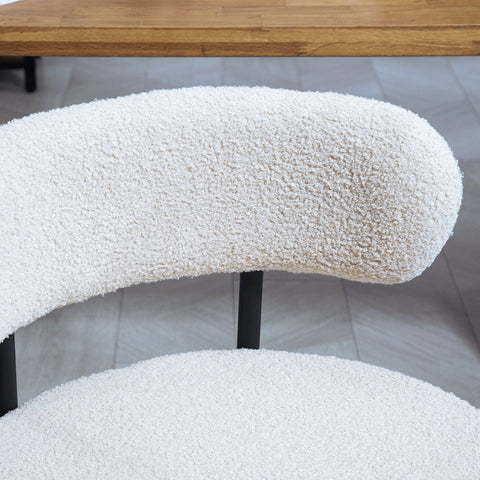 Rootz 2 Set Dining Chairs - Kitchen Chairs - Upholstered Seats - Comfort & Style - 51cm x 51cm x 76cm - White