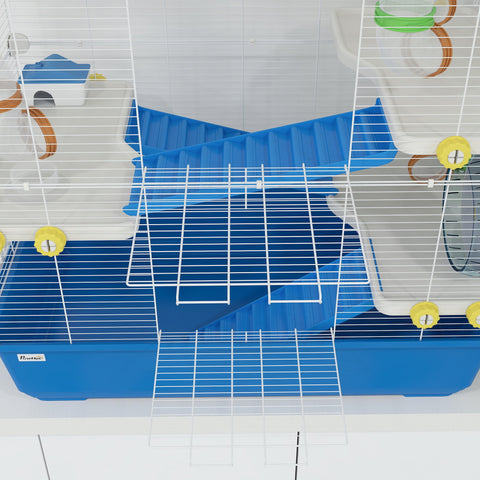 Rootz 4 Level Hamster Cage - Small Animal Habitat - Pet Enclosure - Entertaining Tube System - 78cm x 45cm x 73cm