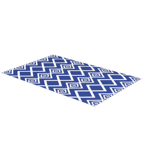 Rootz Outdoor Rug - Patio Rug - Weather Resistant - Modern Design - Non-woven Fabric - Blue + White - 182cm x 274cm x 0.3cm