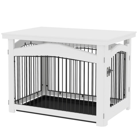Rootz Dog Cage Side Table - Pet Lock - Dog Park - Ventilated Design - 82.5 x 57.5 x 59.5 cm