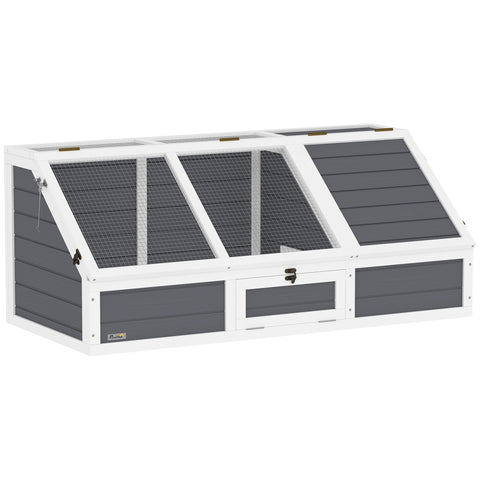Rootz Turtle Box Outdoor Enclosure - Turtle House - Reptile Habitat - Easy Access - 120x55x20/50cm